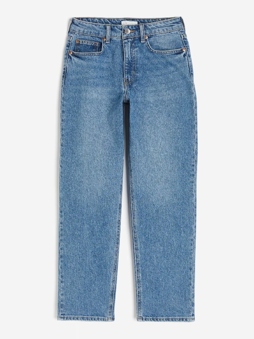 H&M & Denim Vintage Slim High Rise Ankle Straight Leg Jeans Medium Wash 6 NWT